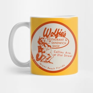 Vintage Wolfies Restaurant Miami Florida Ashtray Mug